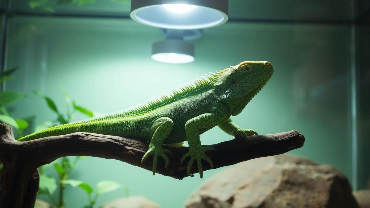 Green Iguana: UV Light and Heat Care