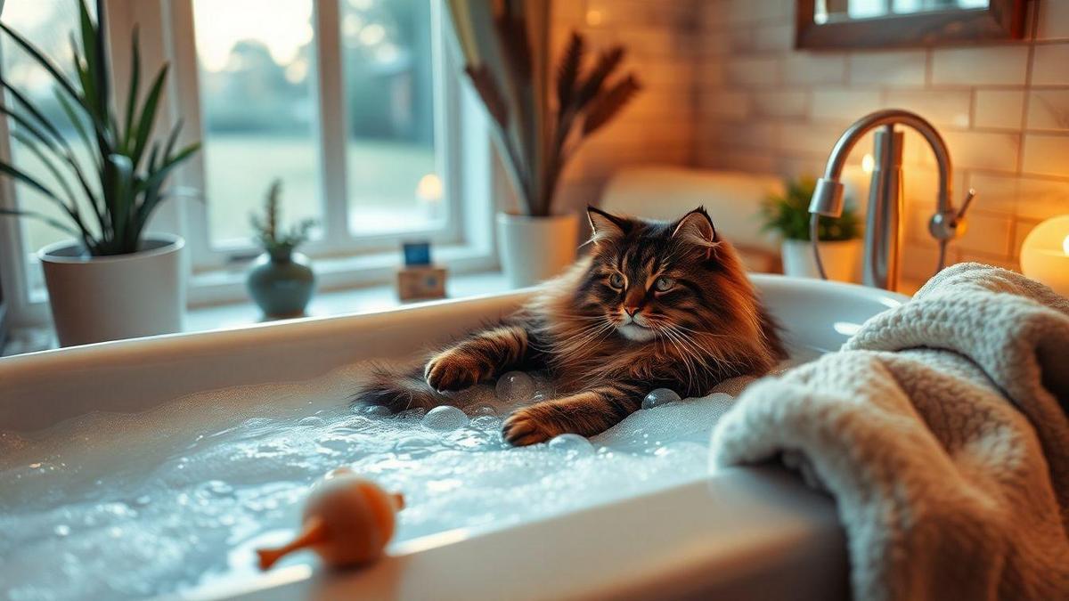 The Ideal Bath for Maine Coon Cats